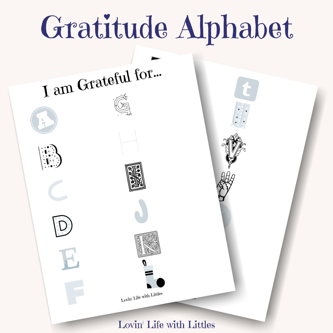 Gratitude Alphabet Worksheet